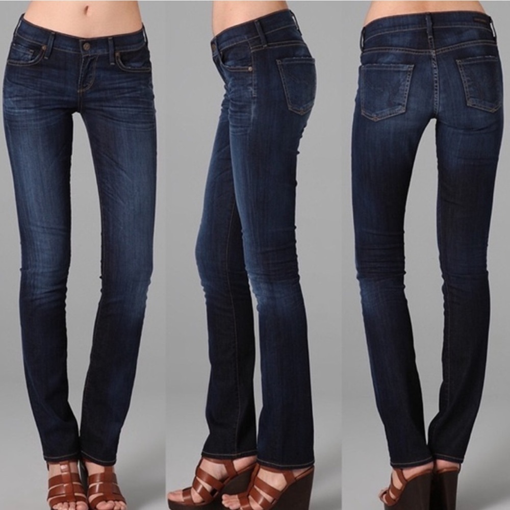 Citizens of Humanity Ava low rise straight leg dark wash jeans
